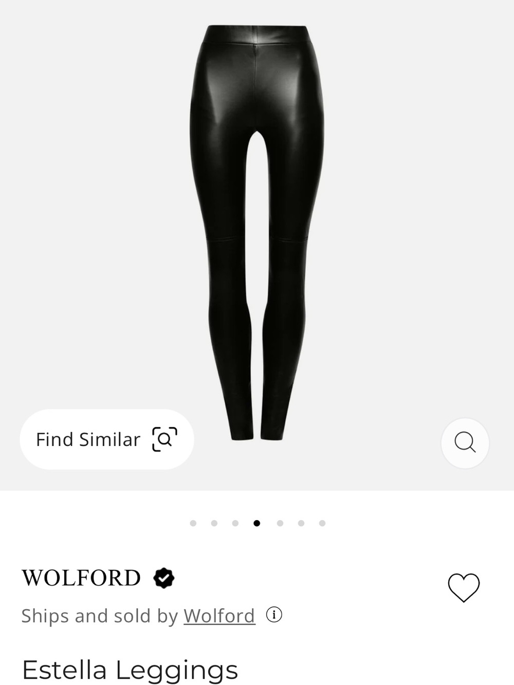 Wolford Black High-Waist Faux Leather Leggings NWT